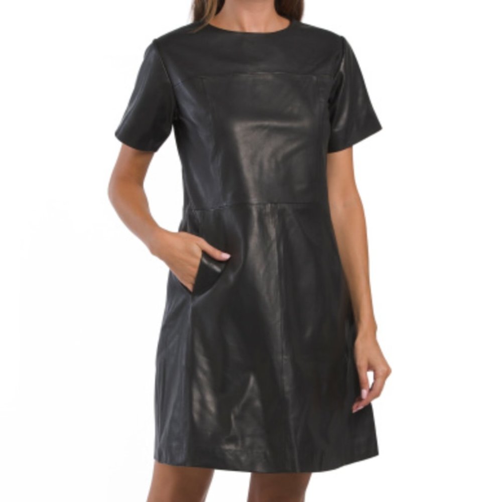 Bod & Christensen Leather Fammy Dress (NWT)